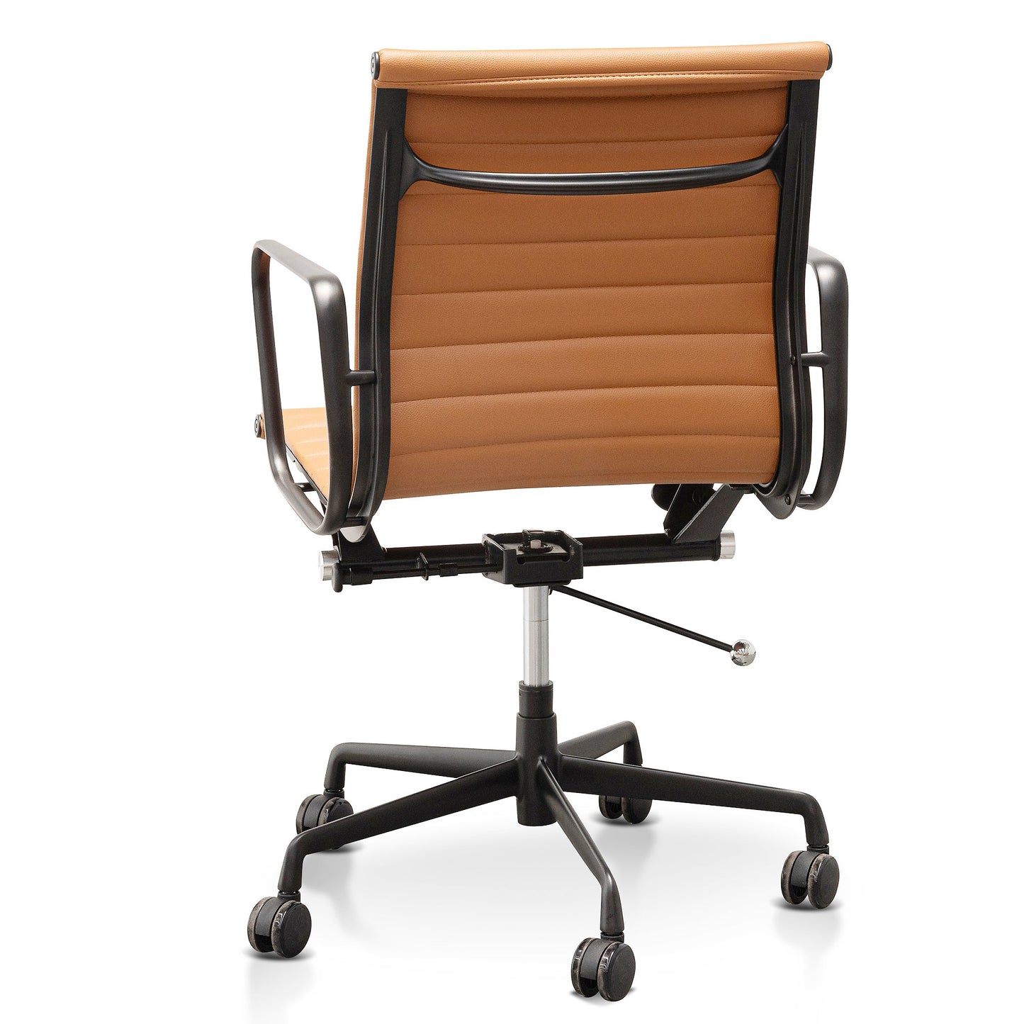 The Simon Office Chair - Saddle Tan with a Black Frame