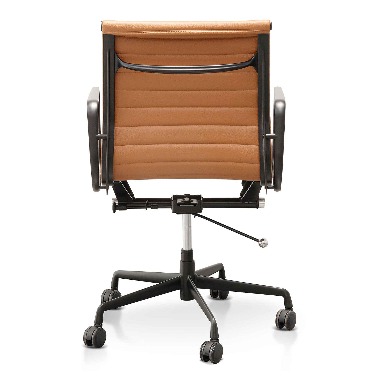 The Simon Office Chair - Saddle Tan with a Black Frame