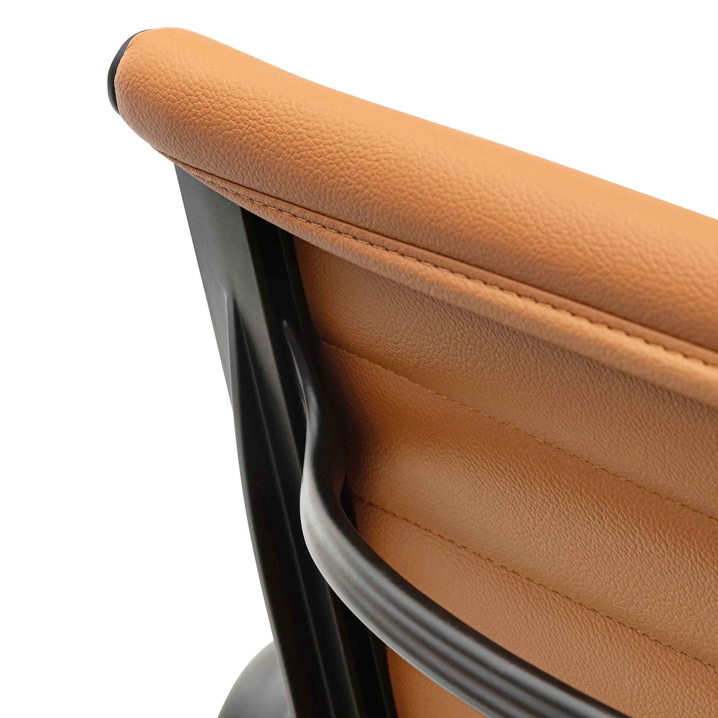 The Simon Office Chair - Saddle Tan with a Black Frame