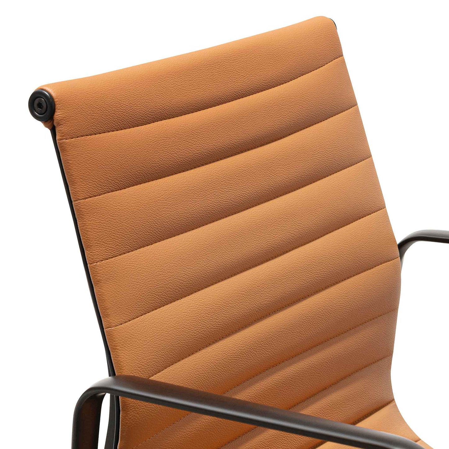 The Simon Office Chair - Saddle Tan with a Black Frame