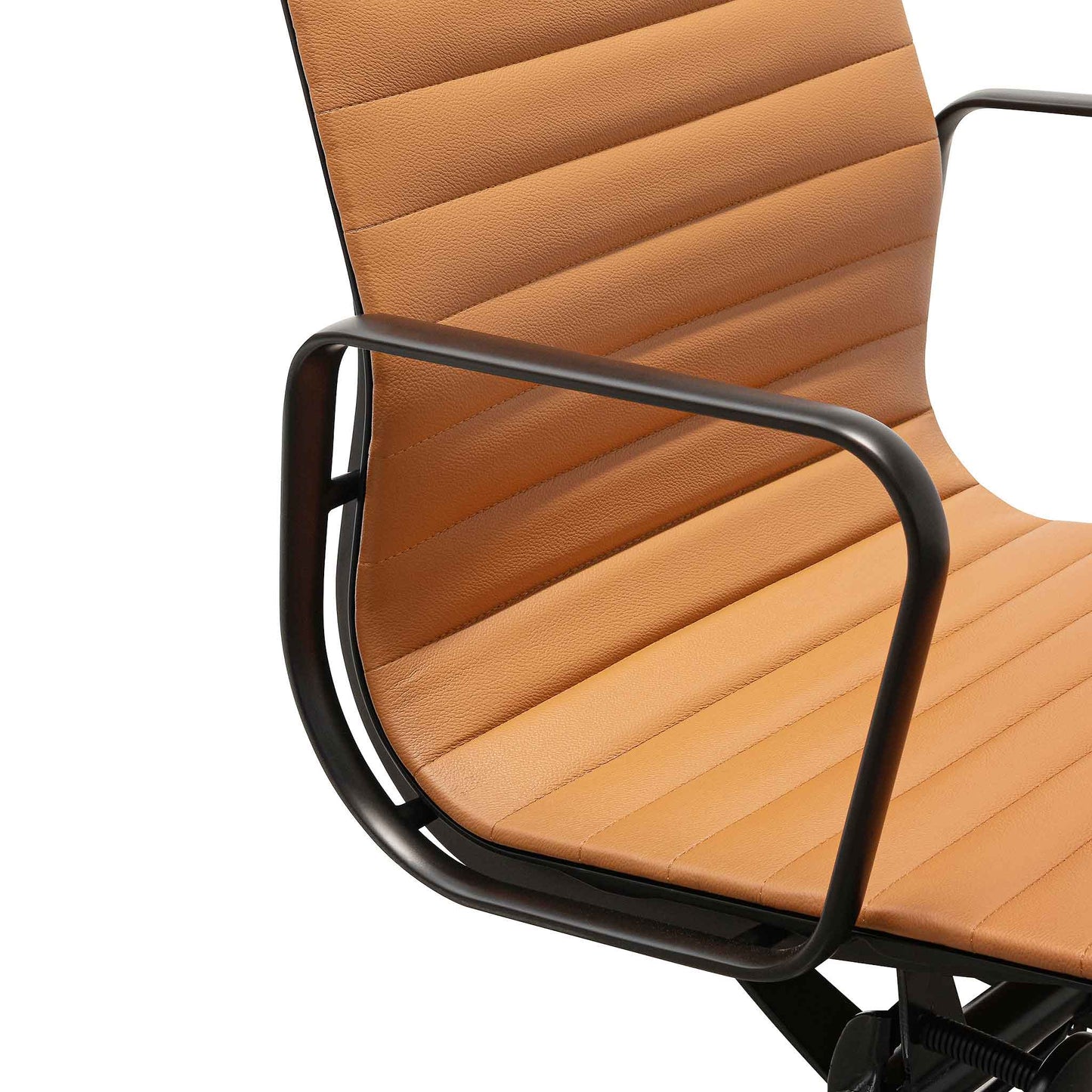 The Simon Office Chair - Saddle Tan with a Black Frame