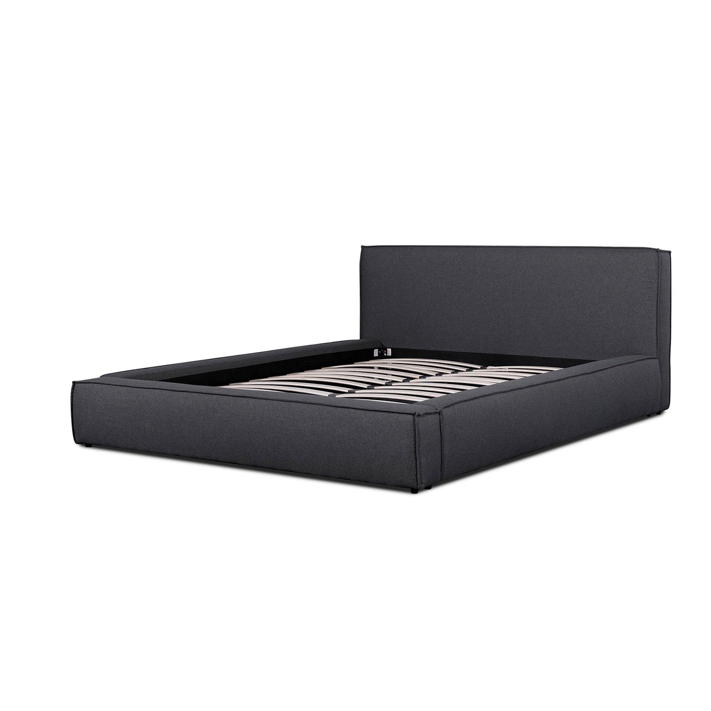 Aggie Queen Bed Frame - Fossil Grey Fabric