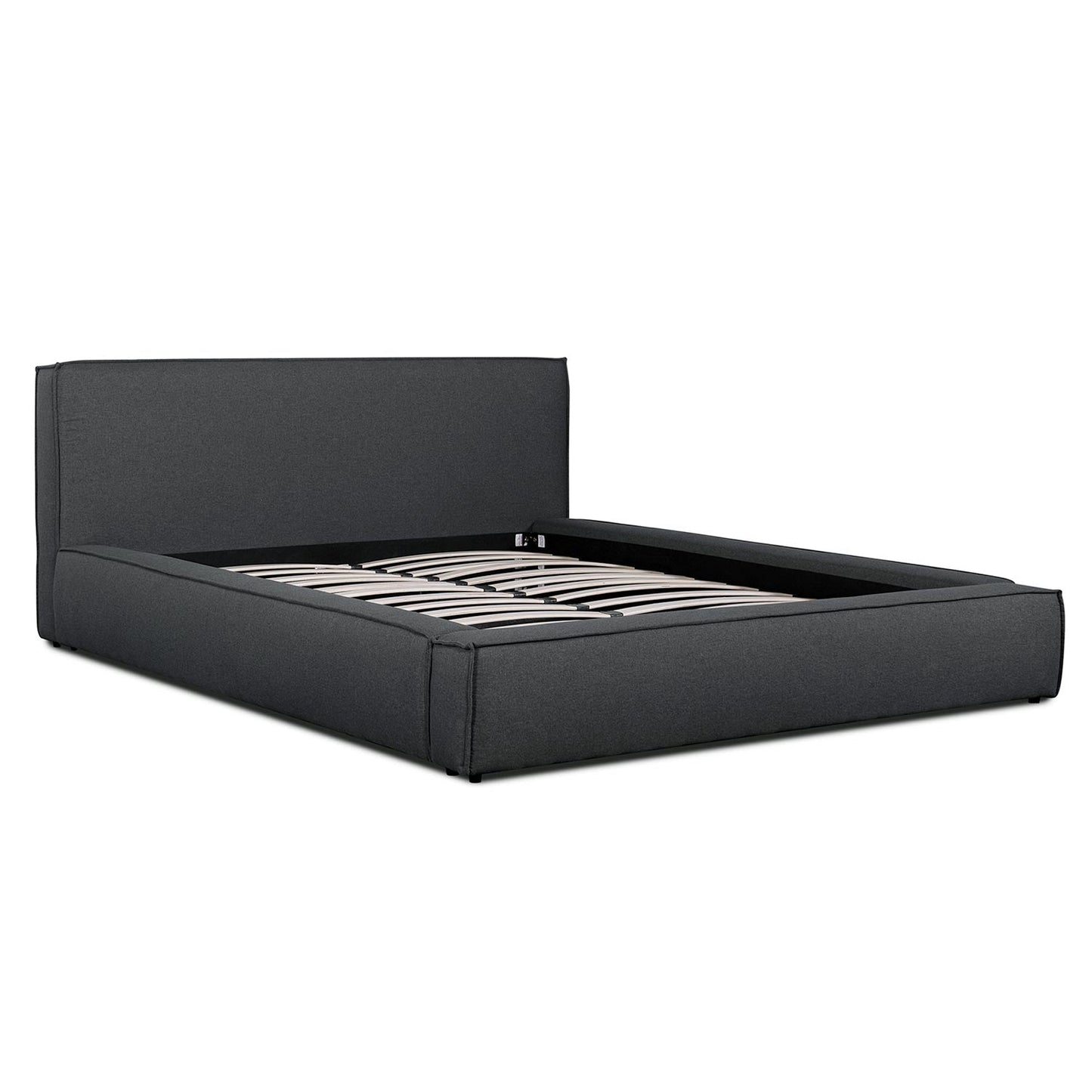 Aggie King Bed - Fossil Grey Fabric