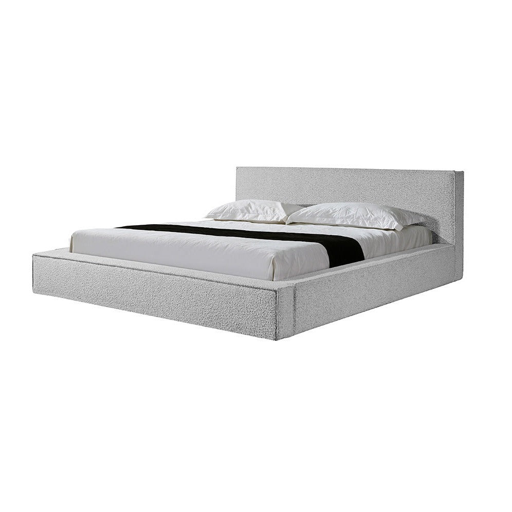Aggie King Sized Bed Frame - Pepper Boucle