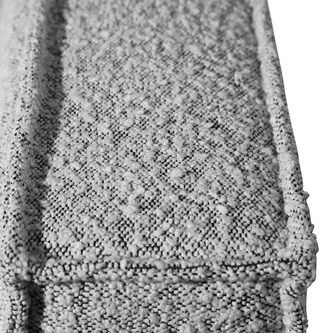 Aggie King Sized Bed Frame - Pepper Boucle