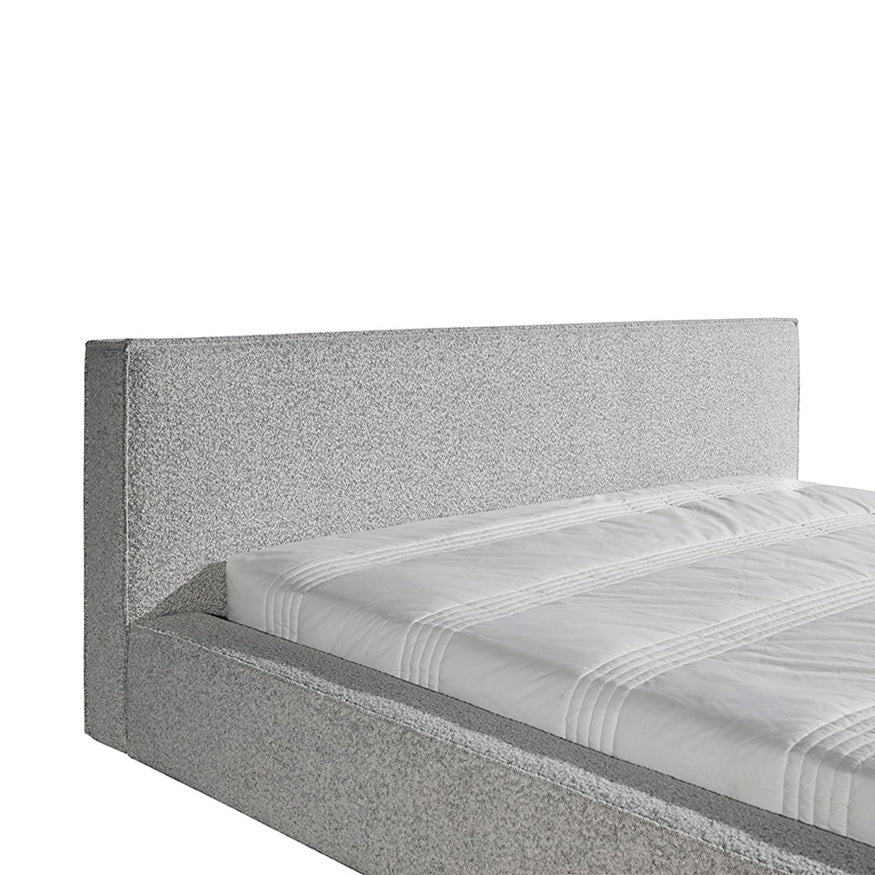 Aggie King Sized Bed Frame - Pepper Boucle