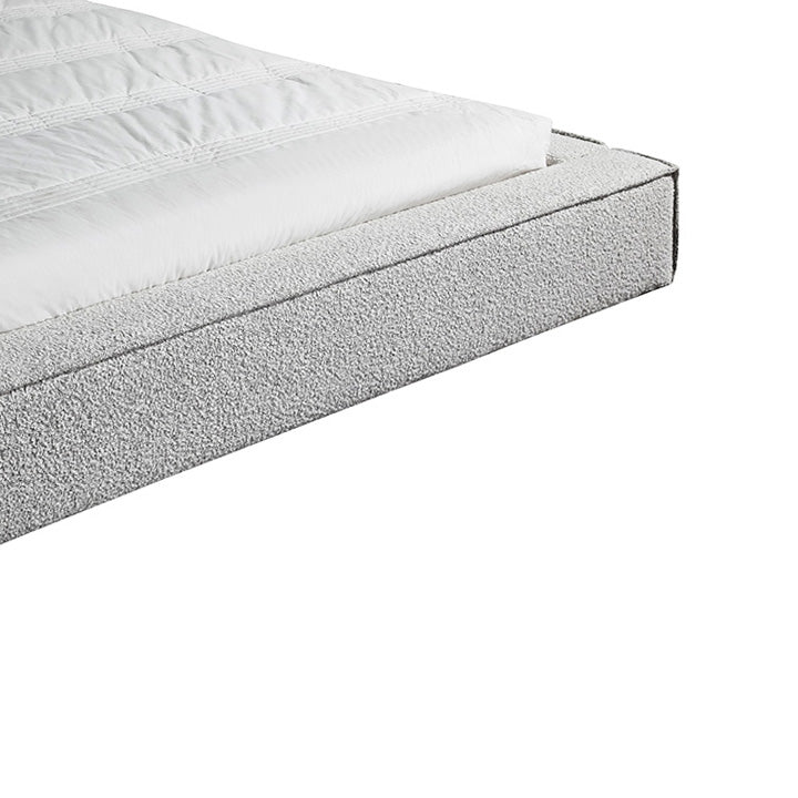 Aggie King Sized Bed Frame - Pepper Boucle