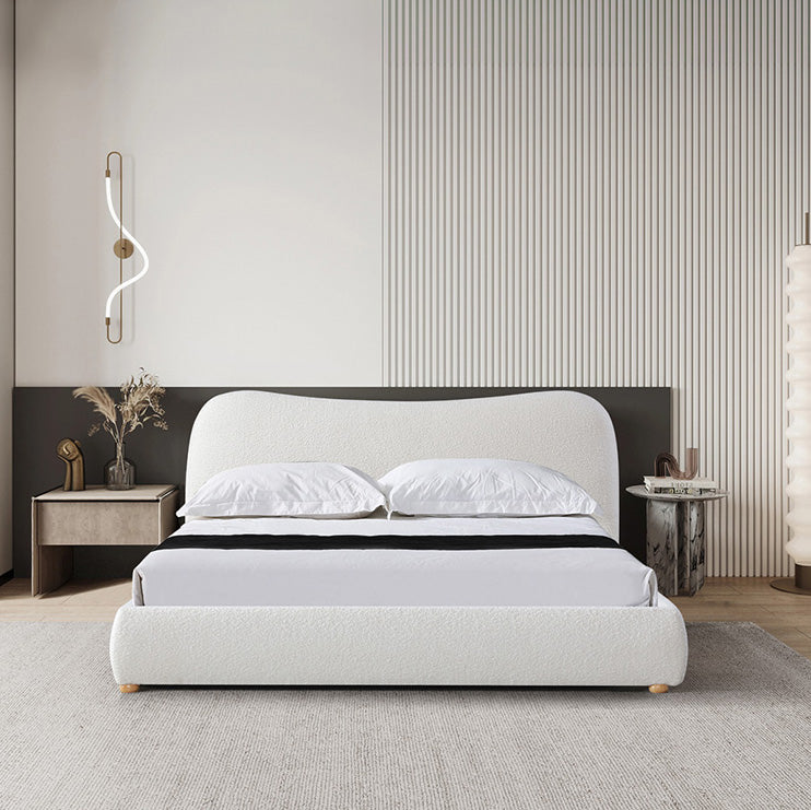 Cloud King Bed Frame - Cream White Boucle