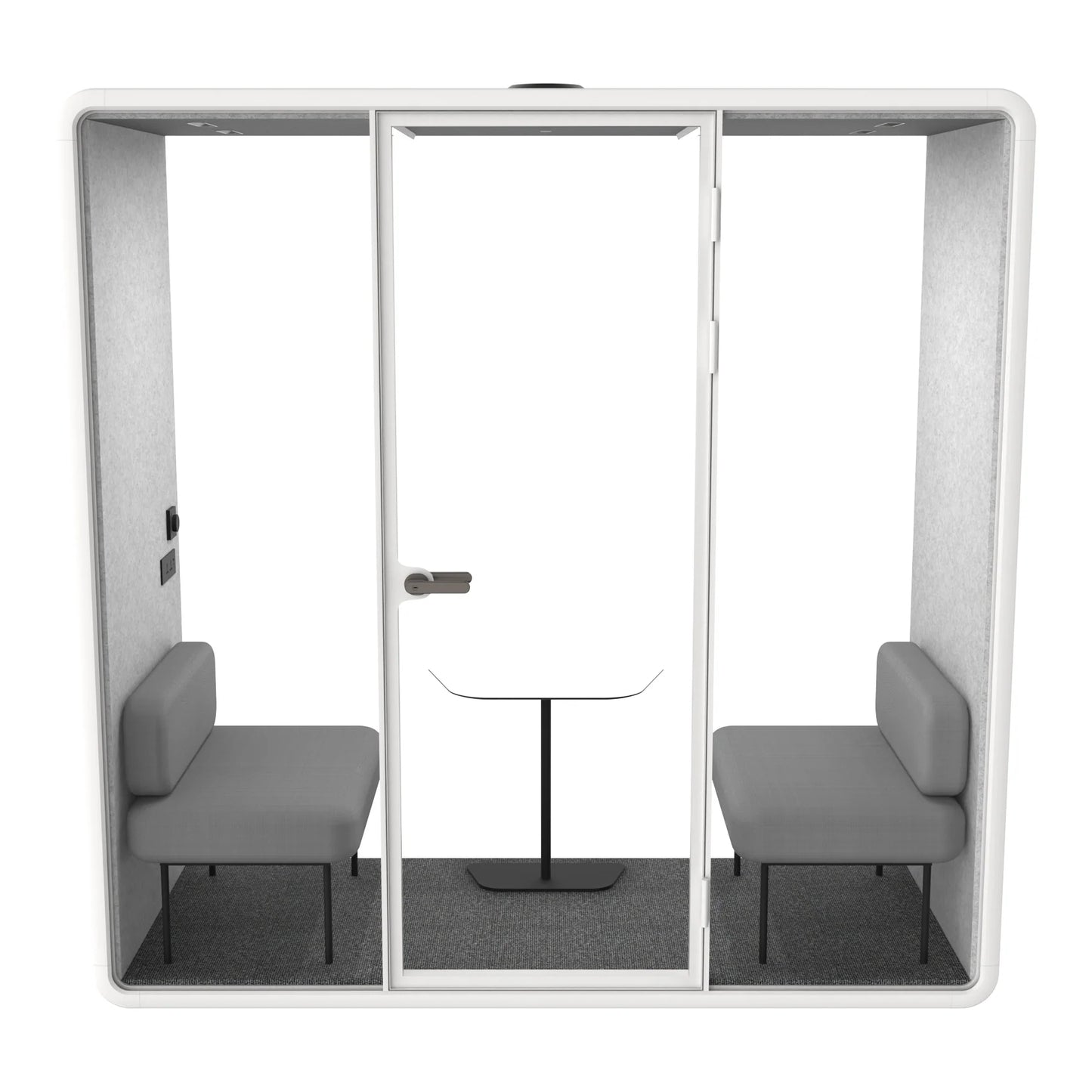 Evolve 2 Person Slim Large Meeting Pod in White by Humble Office