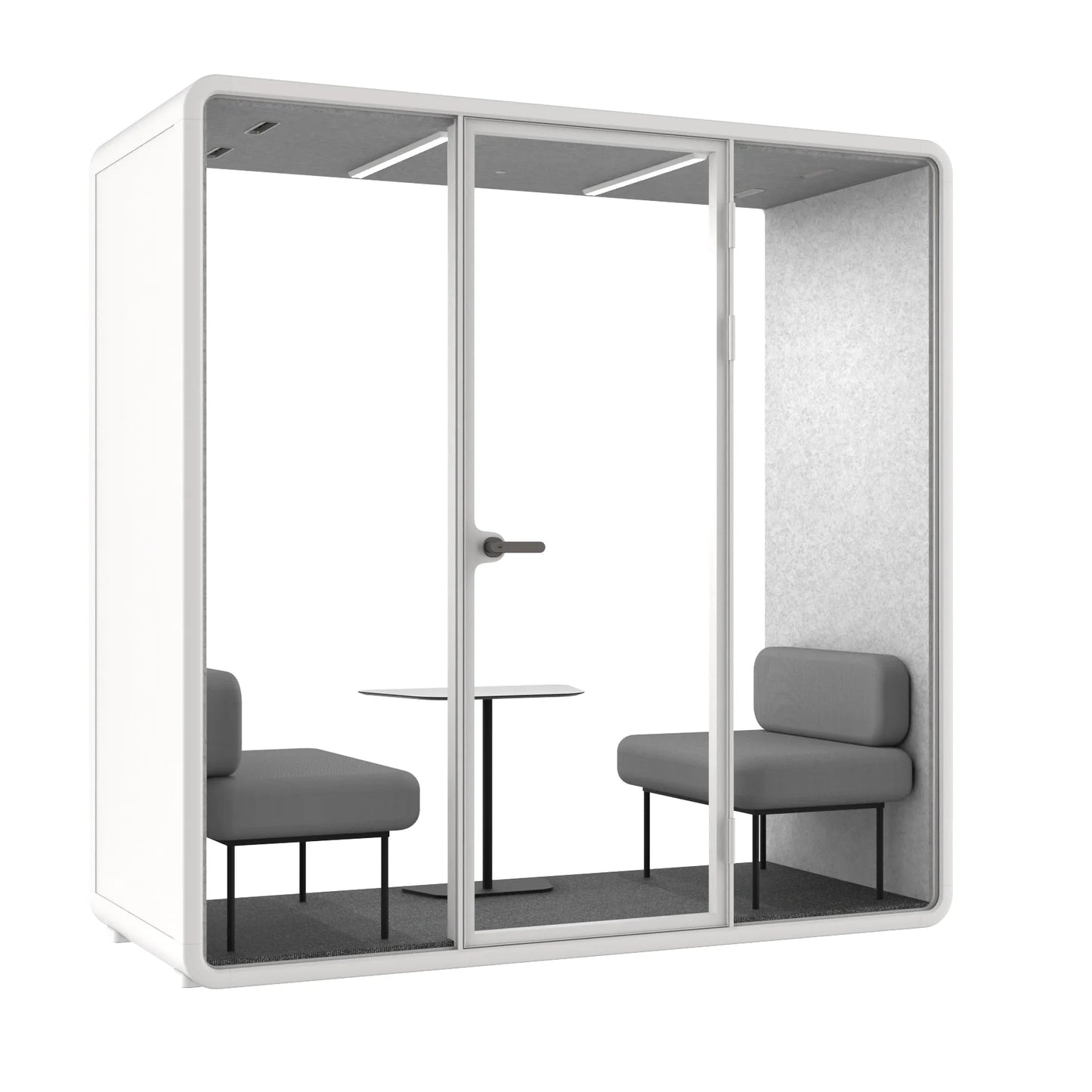 Evolve 2 Person Slim Large Meeting Pod in White by Humble Office
