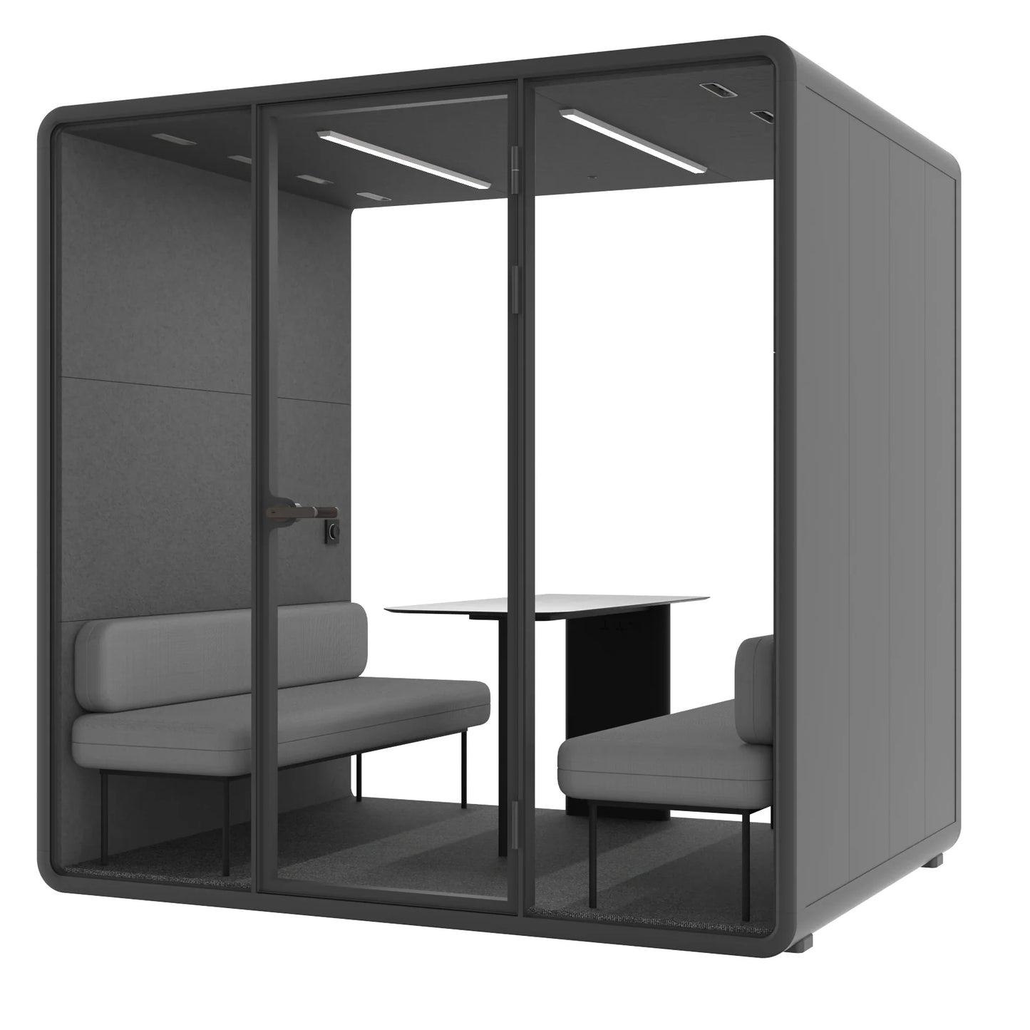 Evolve Large 4 Person Meeting Pod in Black by Humble Office