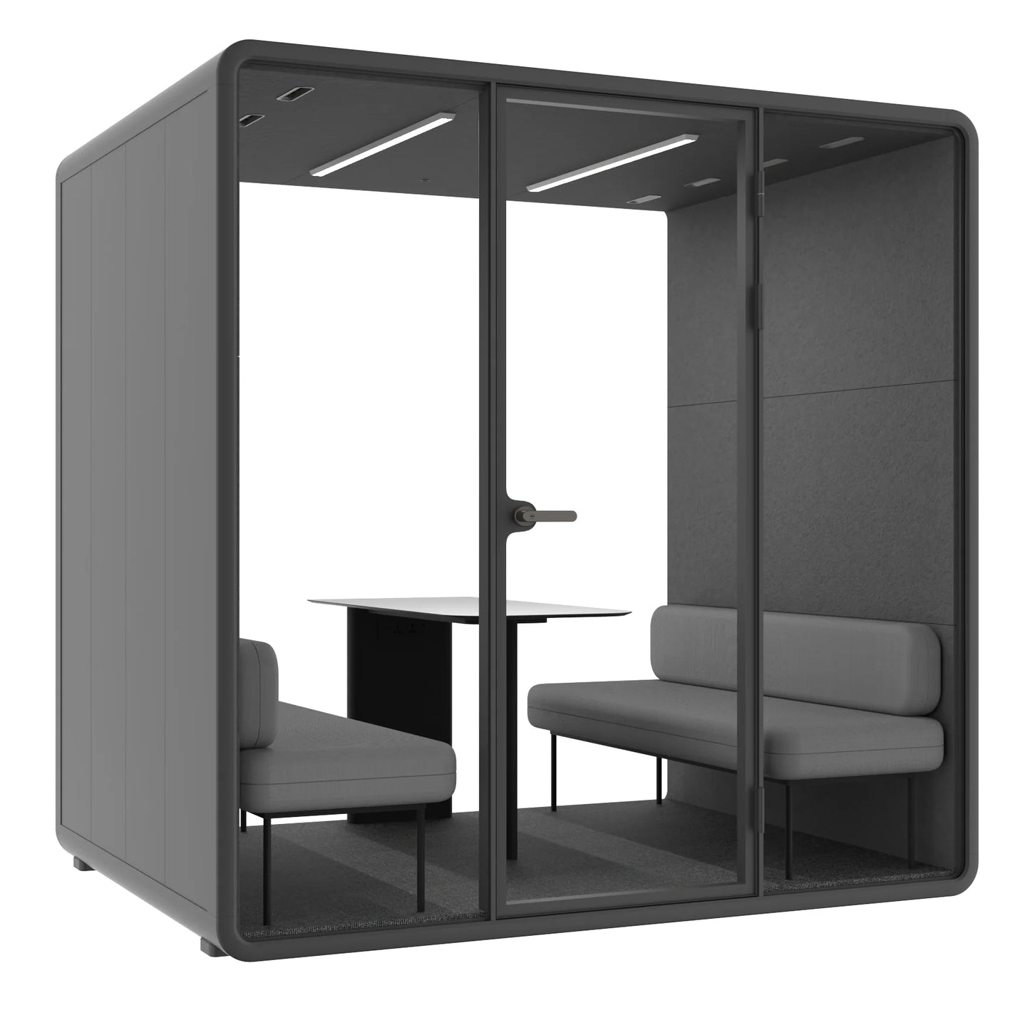 Evolve Large 4 Person Meeting Pod in Black by Humble Office