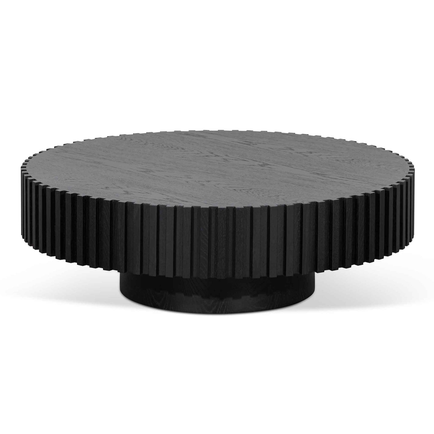 Rhys Oak Round Coffee Table - Black
