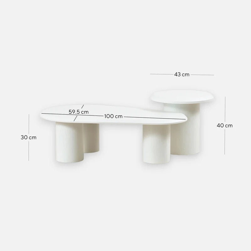 Nesta Nested Table - Full White