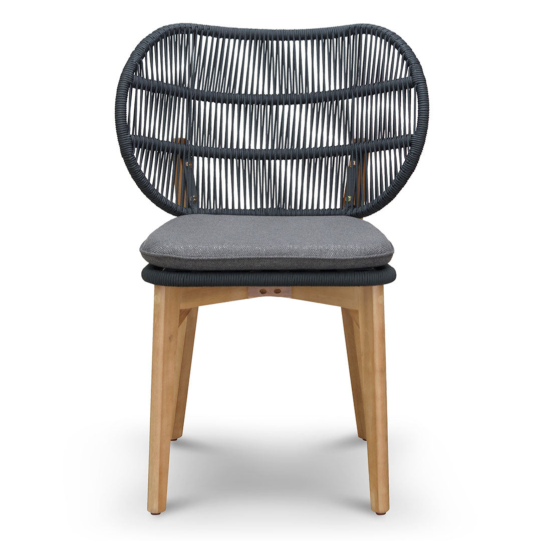 Lilly Outdoor Dining Chair - Anthracite Grey Cushion (Set of 2)