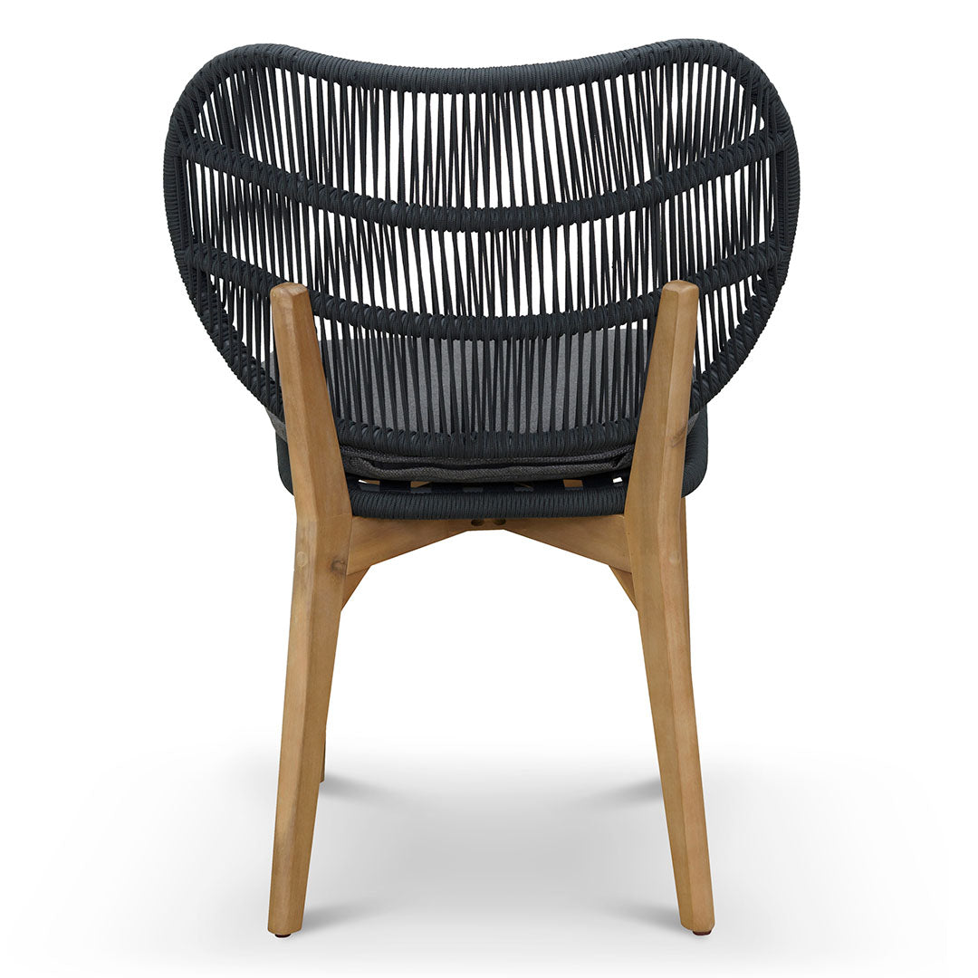 Lilly Outdoor Dining Chair - Anthracite Grey Cushion (Set of 2)