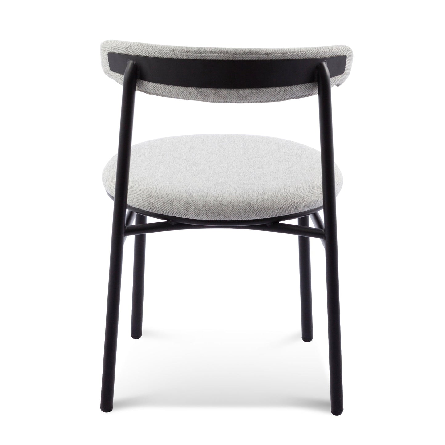 The Zara Dining Chair - Silver Grey with Black Legs (Set of 2)