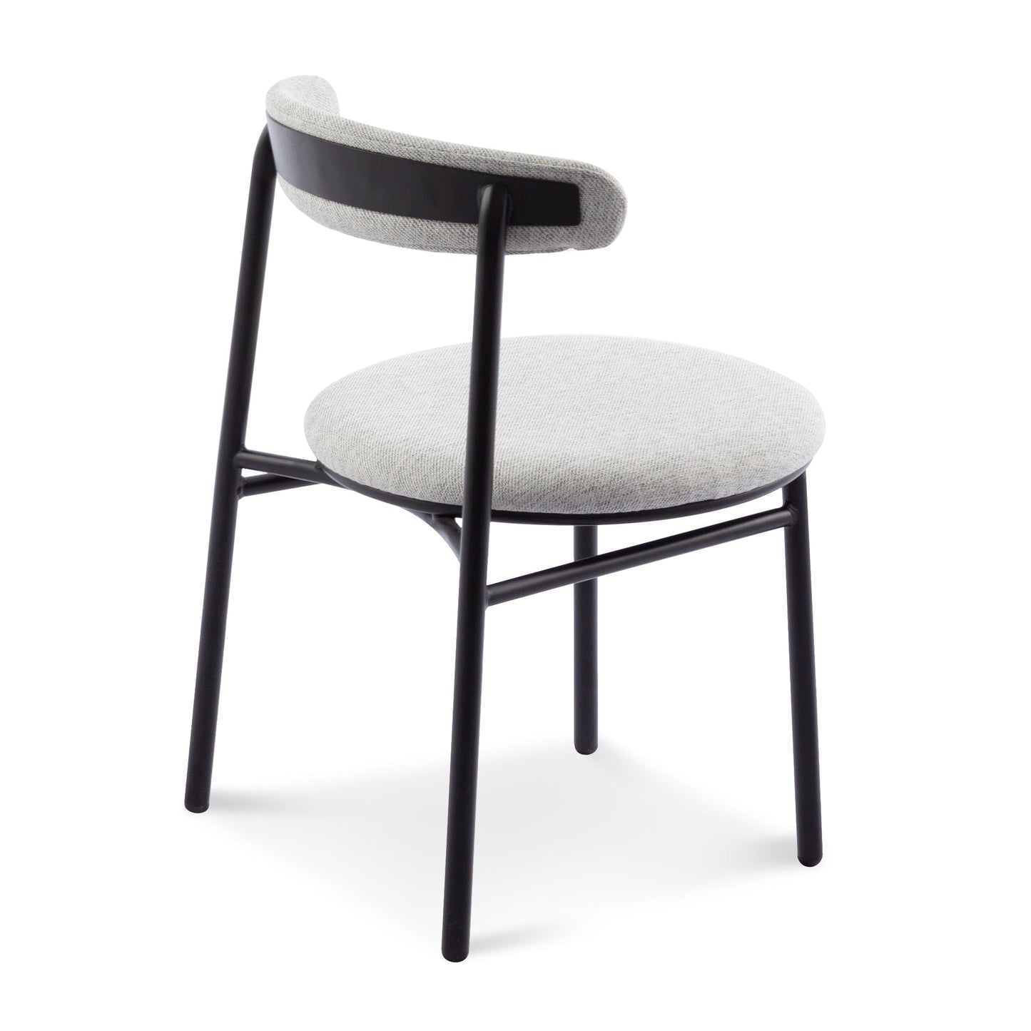 The Zara Dining Chair - Silver Grey with Black Legs (Set of 2)