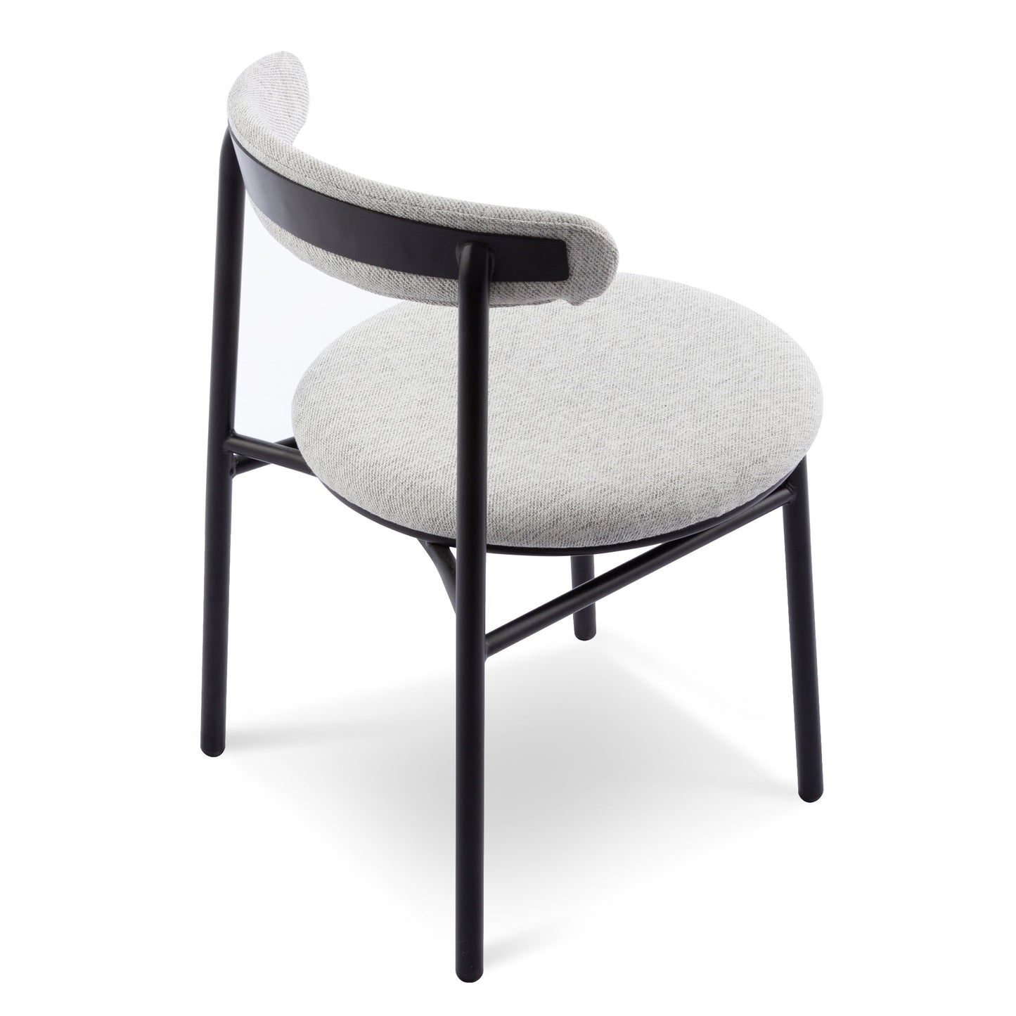 The Zara Dining Chair - Silver Grey with Black Legs (Set of 2)