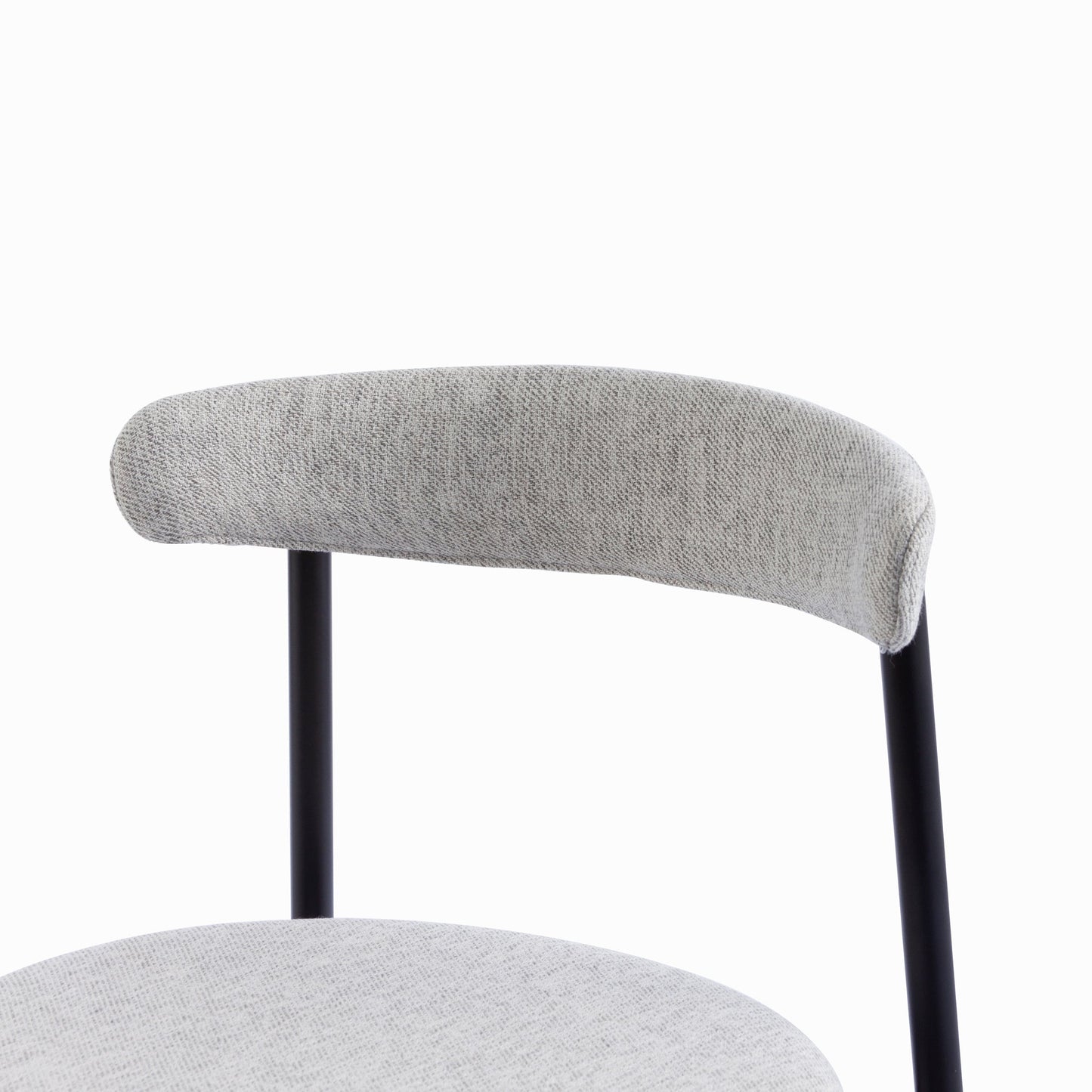 The Zara Dining Chair - Silver Grey with Black Legs (Set of 2)