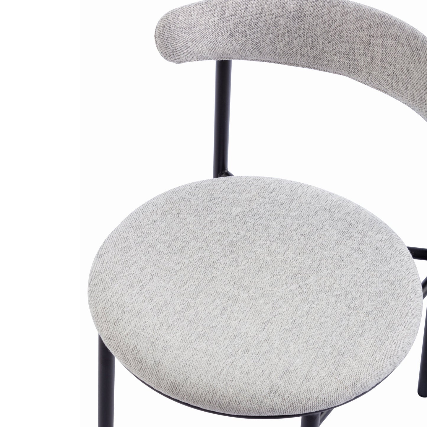 The Zara Dining Chair - Silver Grey with Black Legs (Set of 2)