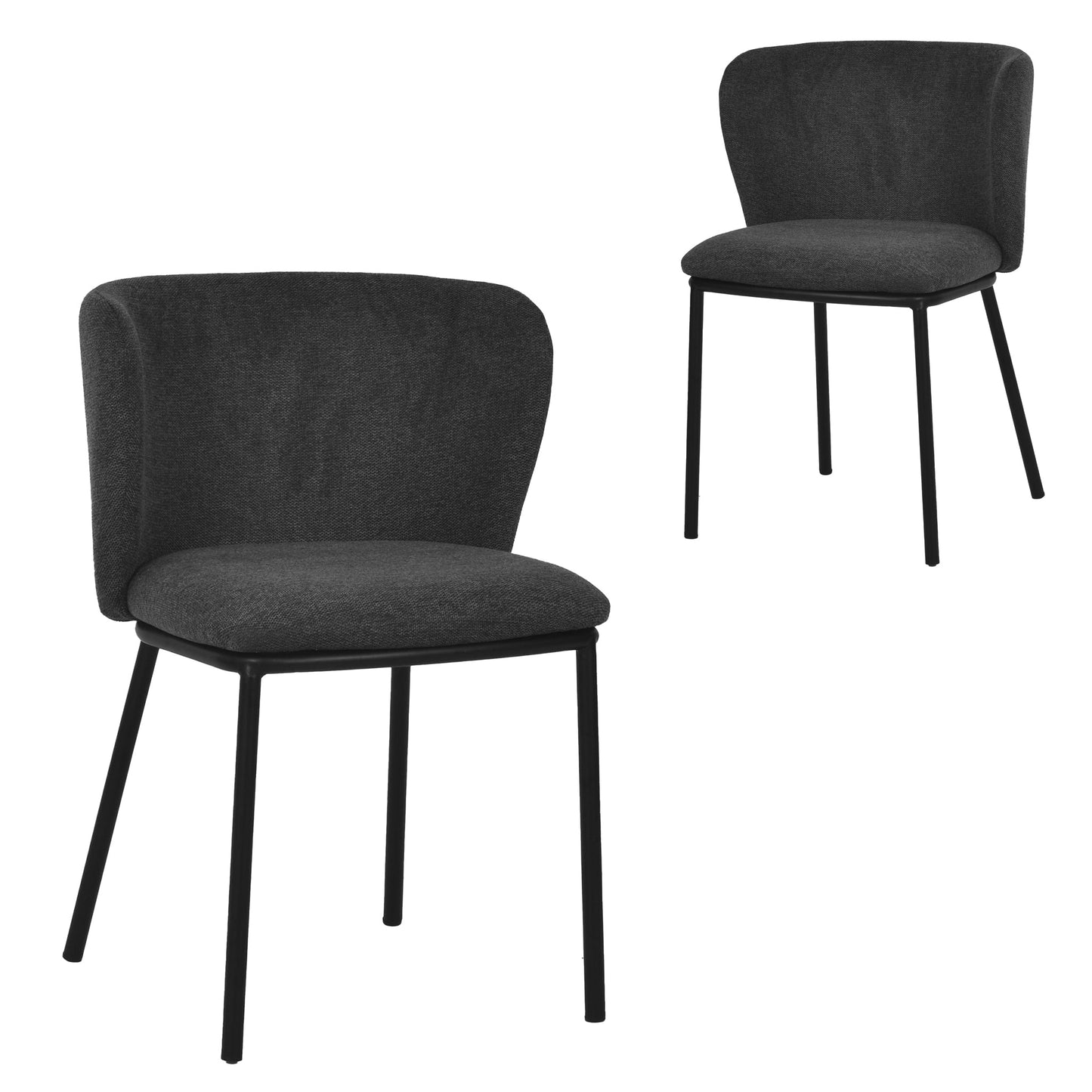 The Harper Dining Chair in Charcoal Grey (Set of 2)