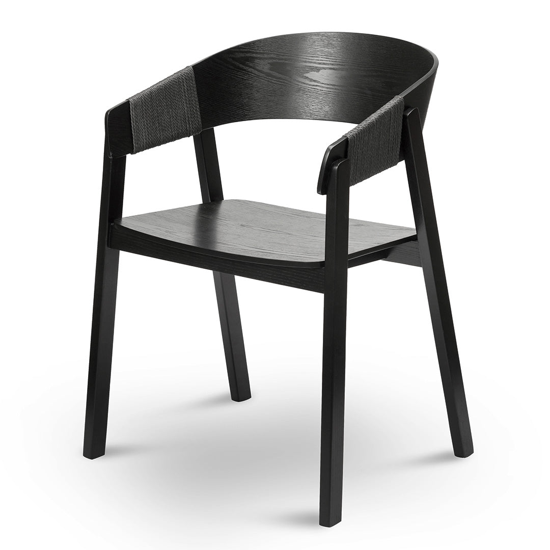 The Arlo Dining Chair in Full Black (Set of 2)