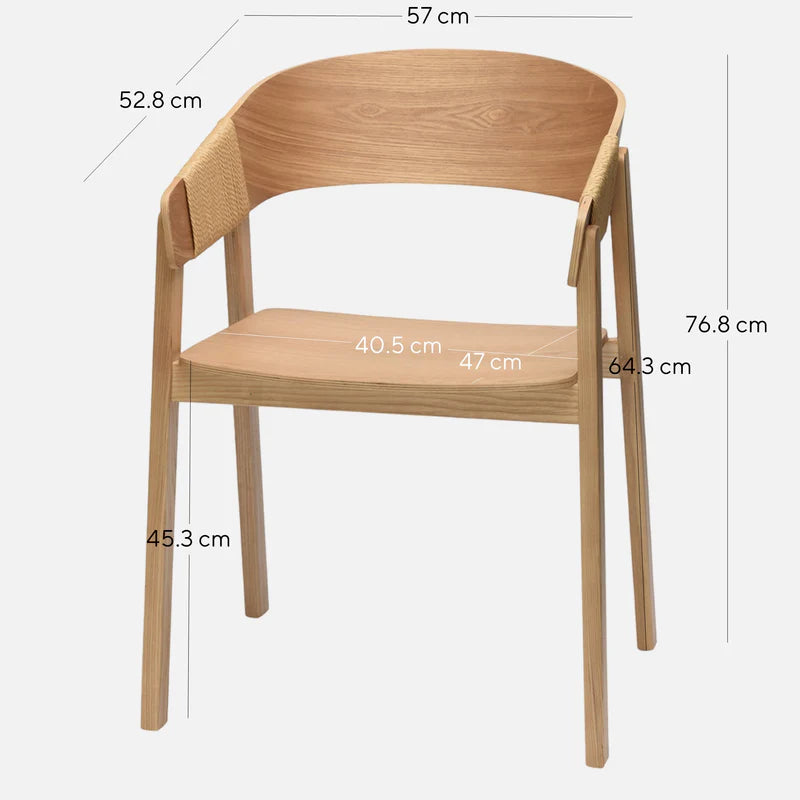 The Arlo Rattan Dining Chair in Natural (Set of 2)