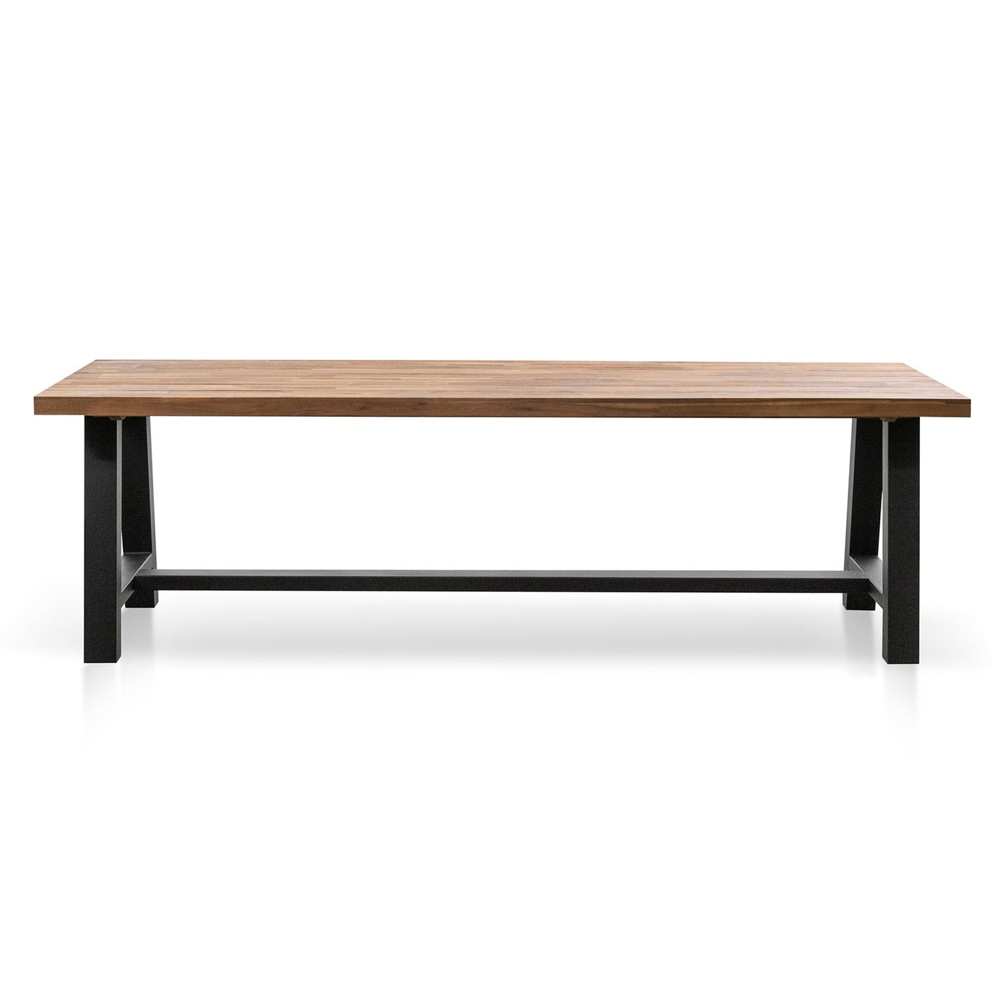 Vincent Outdoor Dining Table - Natural Top and Black Base