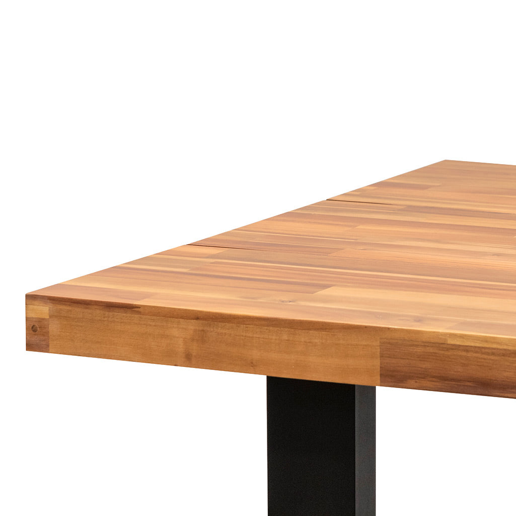 Linc 2.1m Dining Table - Natural with Black Leg