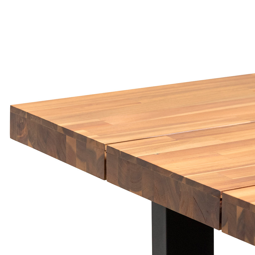 Linc 2.1m Dining Table - Natural with Black Leg