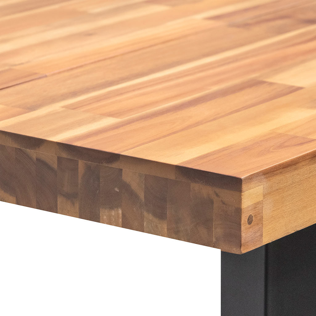 Linc 2.1m Dining Table - Natural with Black Leg