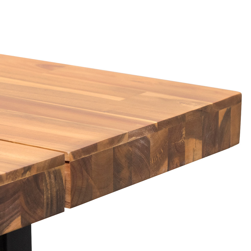 Linc 2.1m Dining Table - Natural with Black Leg