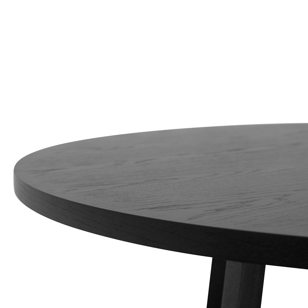 Alis Round Dining Table - Full Black