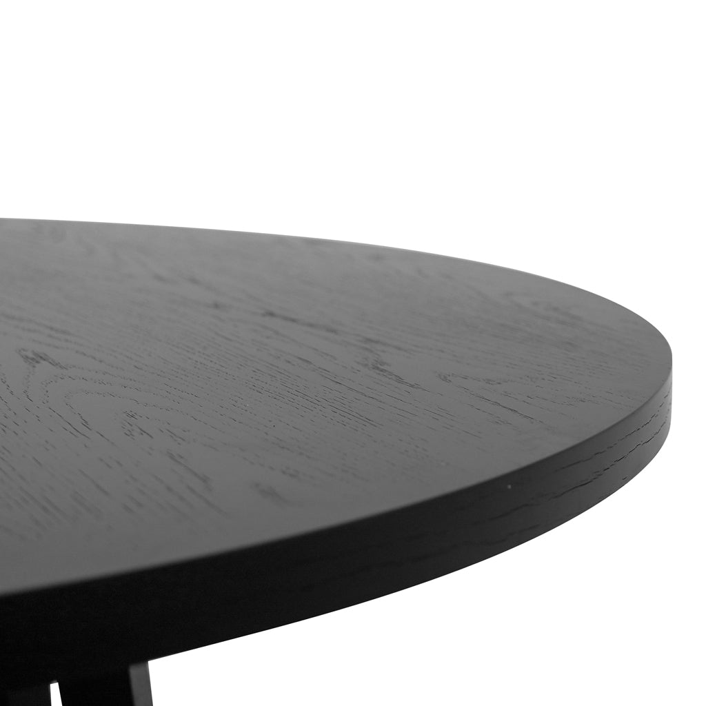 Alis Round Dining Table - Full Black