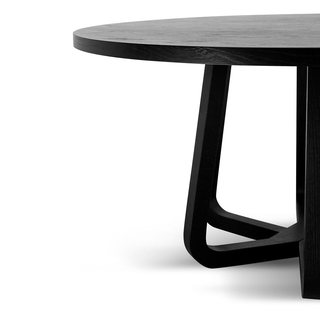 Alis Round Dining Table - Full Black