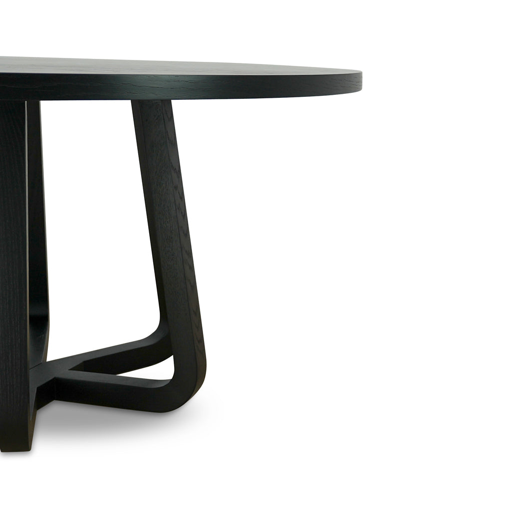 Alis Round Dining Table - Full Black