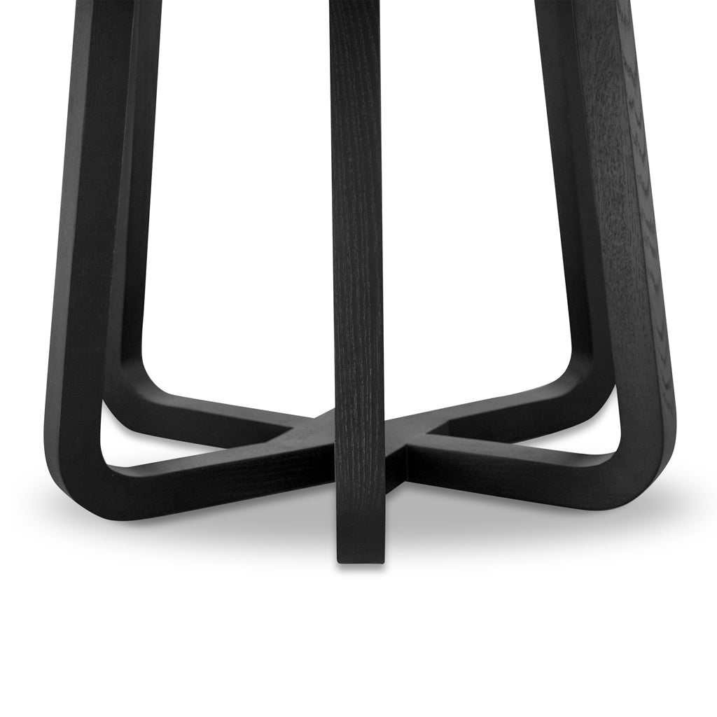 Alis Round Dining Table - Full Black