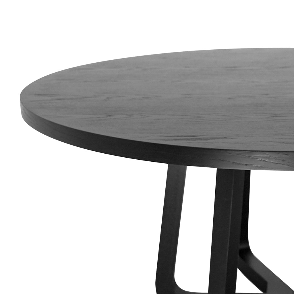 Alis Round Dining Table - Full Black