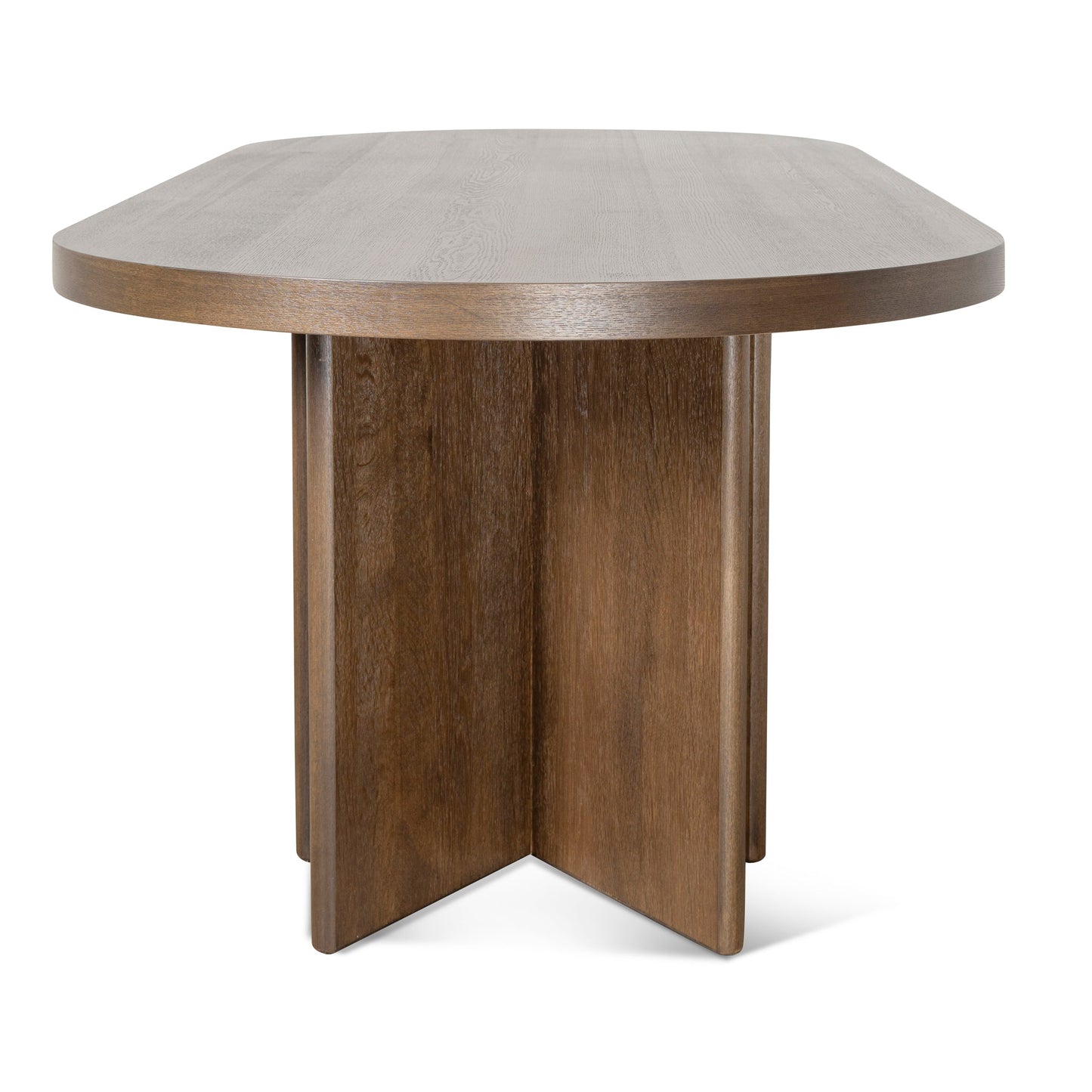 Lennox 2.4m Pill Shape Dining Table - Caramel Oak