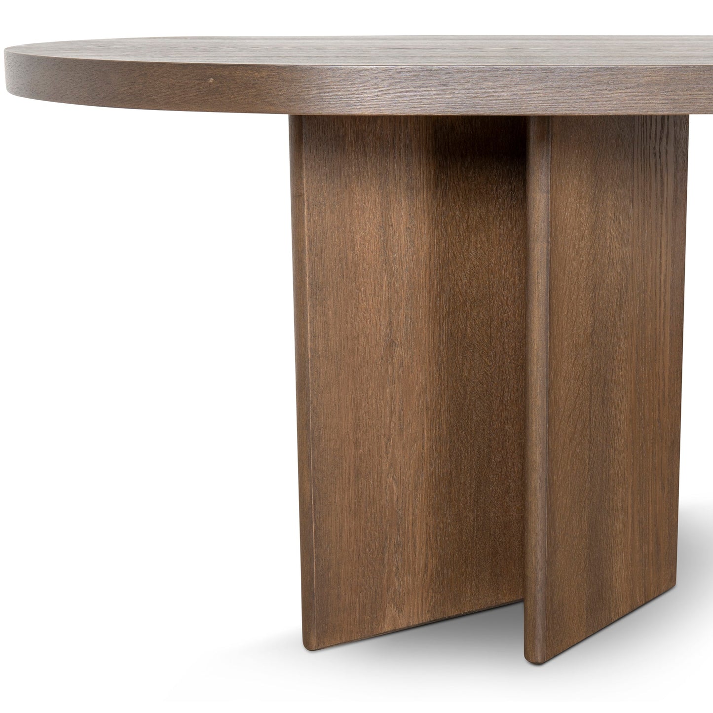 Lennox 2.4m Pill Shape Dining Table - Caramel Oak