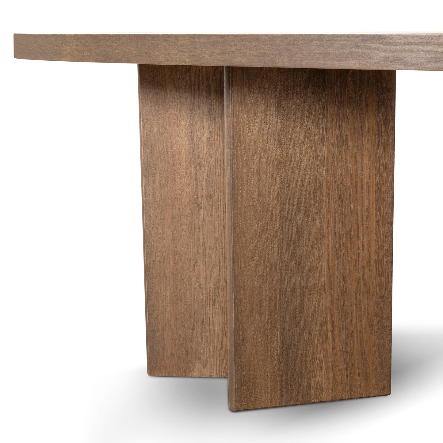 Lennox 2.4m Pill Shape Dining Table - Caramel Oak
