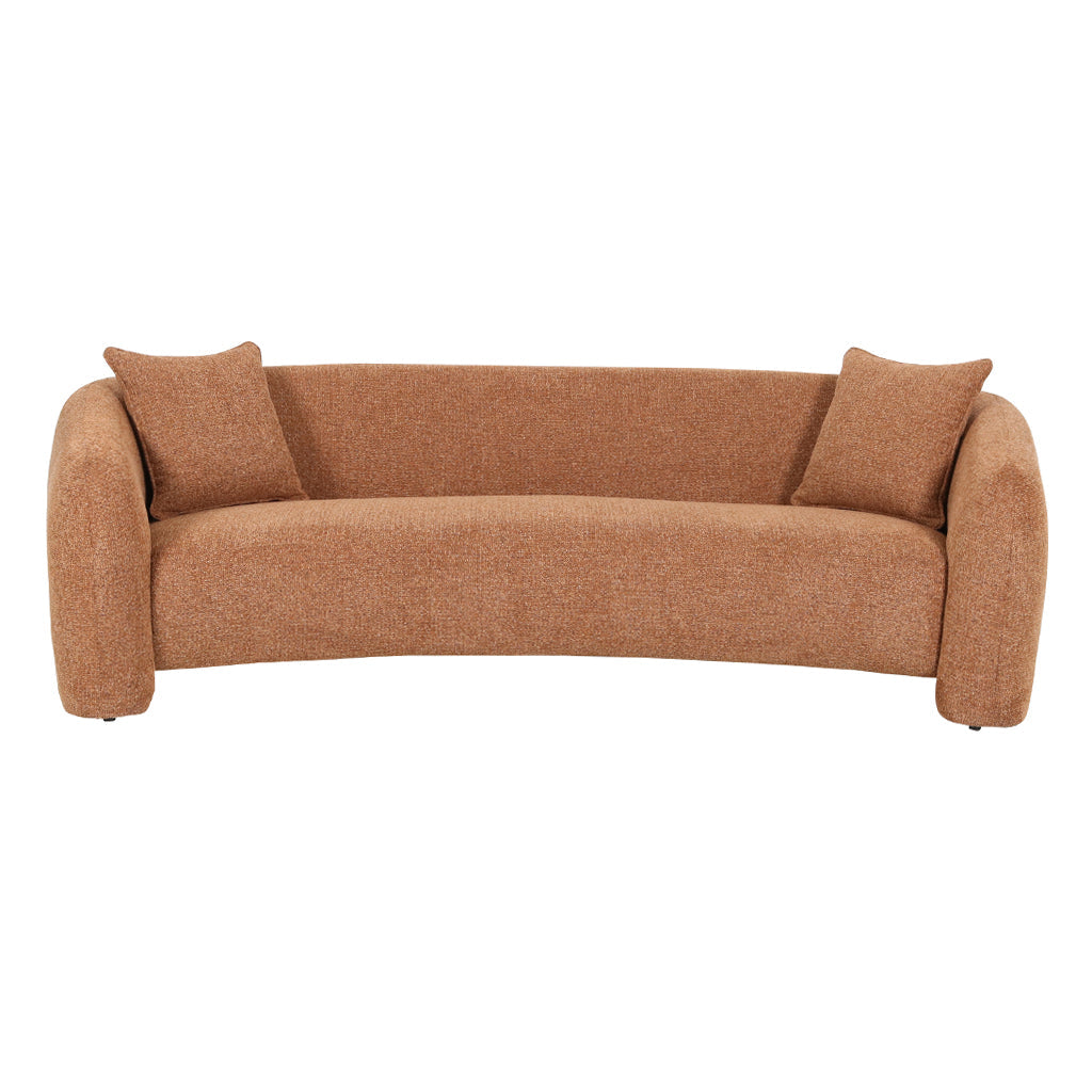 The Monroe - 3 Seater Sofa in Coral Orange