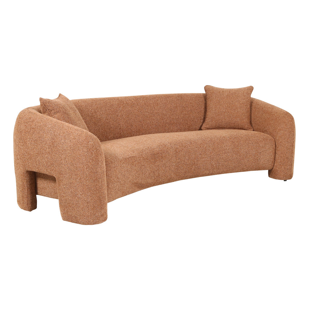 The Monroe - 3 Seater Sofa in Coral Orange