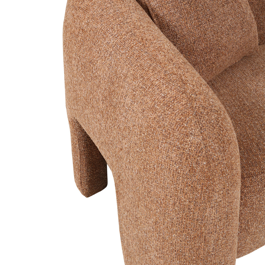 The Monroe - 3 Seater Sofa in Coral Orange
