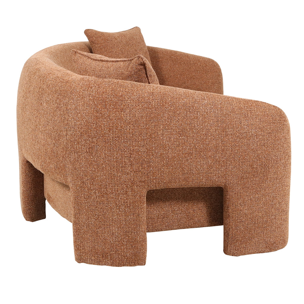 The Monroe - 3 Seater Sofa in Coral Orange