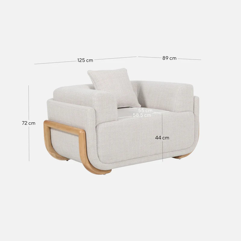 The Milano Armchair - Beige Linen