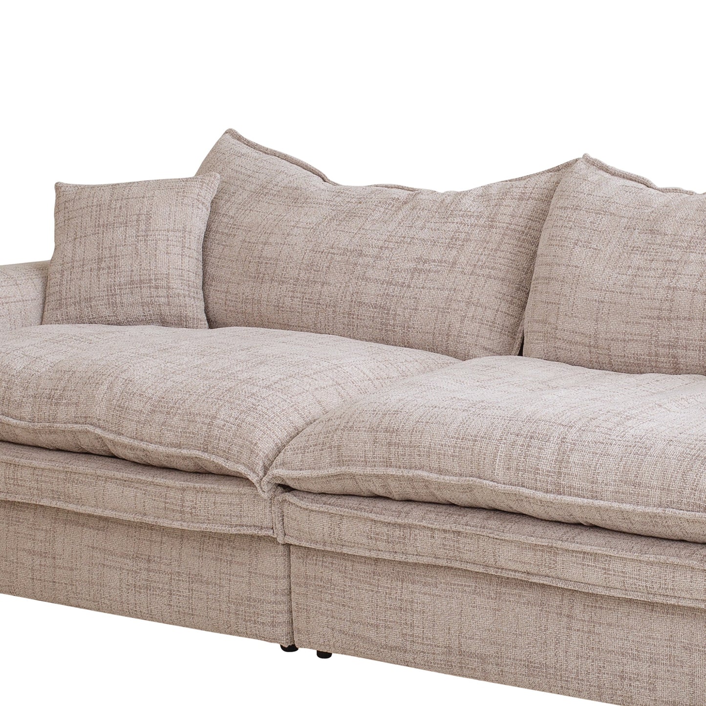 Hampton - 3 Seater Fabric Sofa - Cream