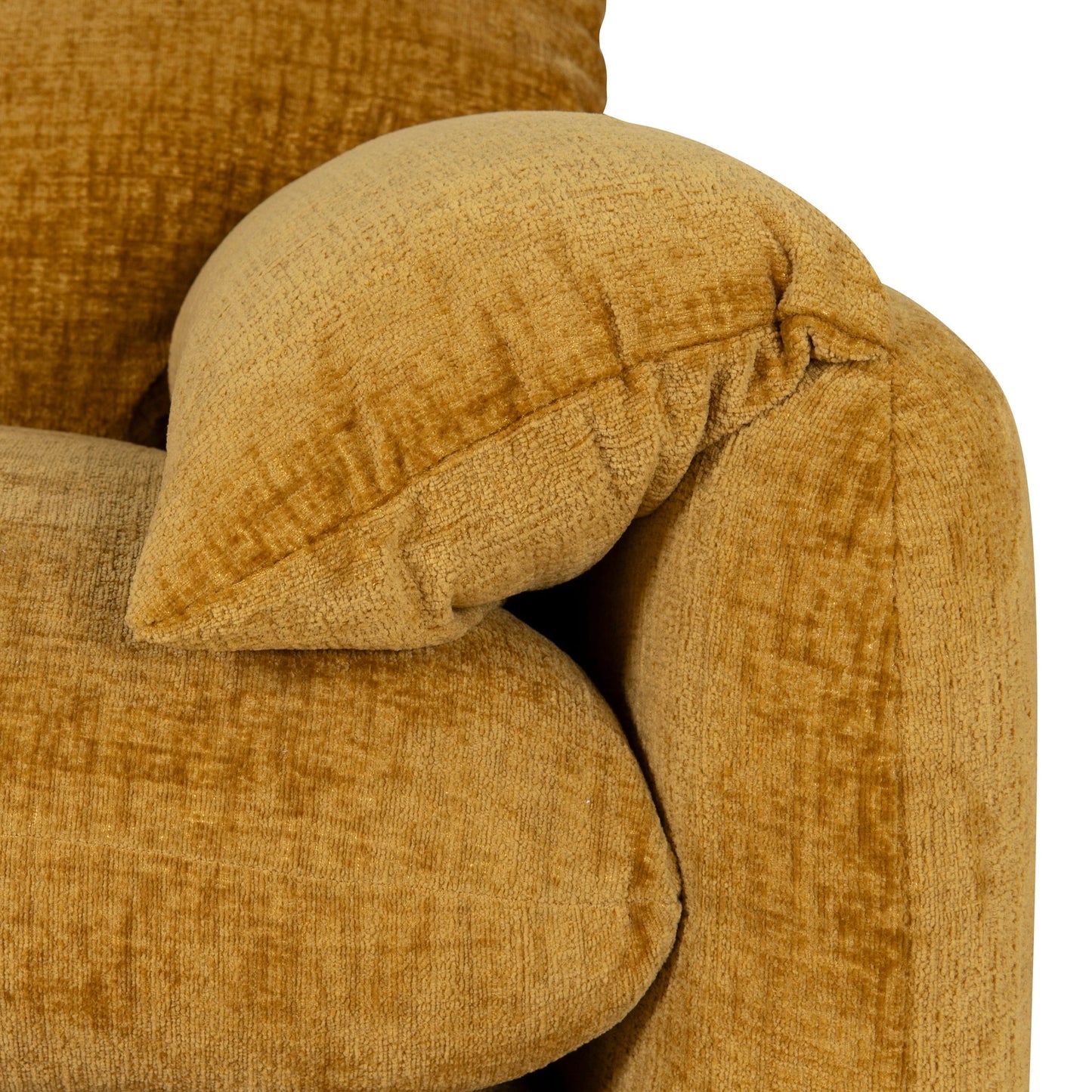 The Ted - 3 Seater Fabric Sofa in Ochre