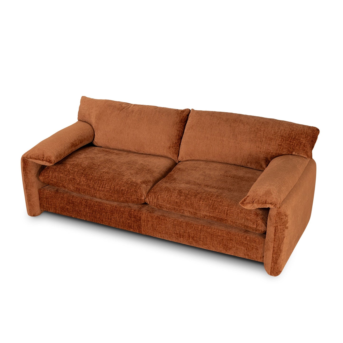 The Ted - 3 Seater Fabric Sofa in Pumpkin